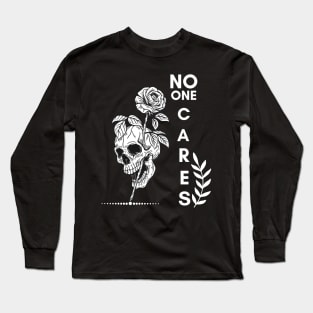 Skull Impaled On Roses Long Sleeve T-Shirt